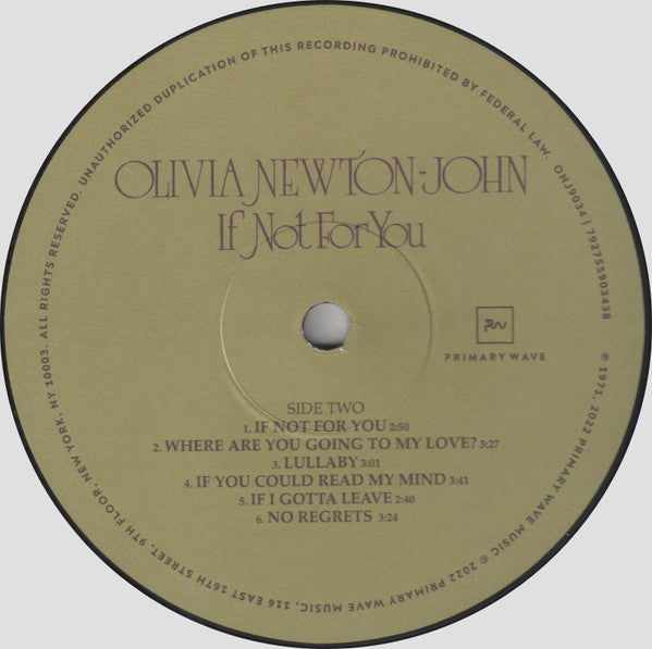 Olivia Newton-John : If Not For You (LP, Album, Ltd, RE, RM, 50t)