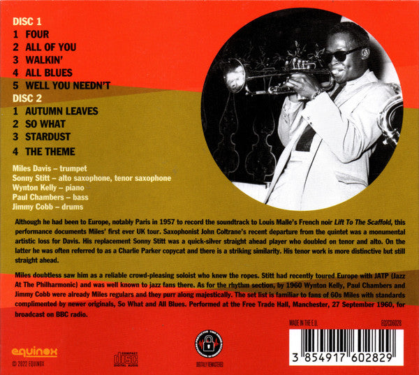 Miles Davis : Live 1960 -  Free Trade Hall Manchester (2xCD, Album, Unofficial)