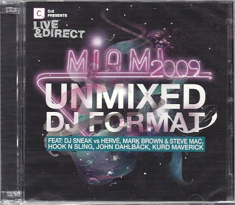 Various : Cr2 Presents Live & Direct Miami 2009 (Unmixed DJ Format) (2xCD, Comp)