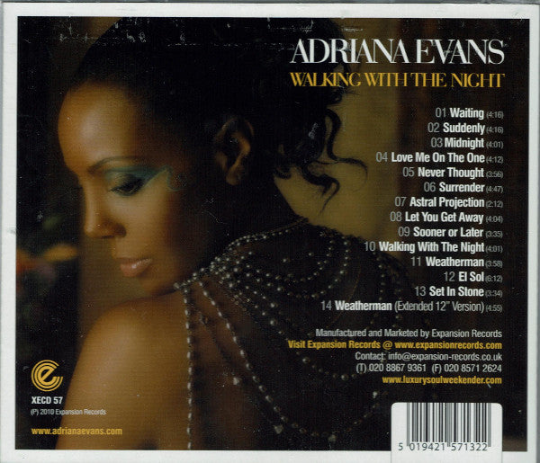 Adriana Evans : Walking With The Night (CD, Album)