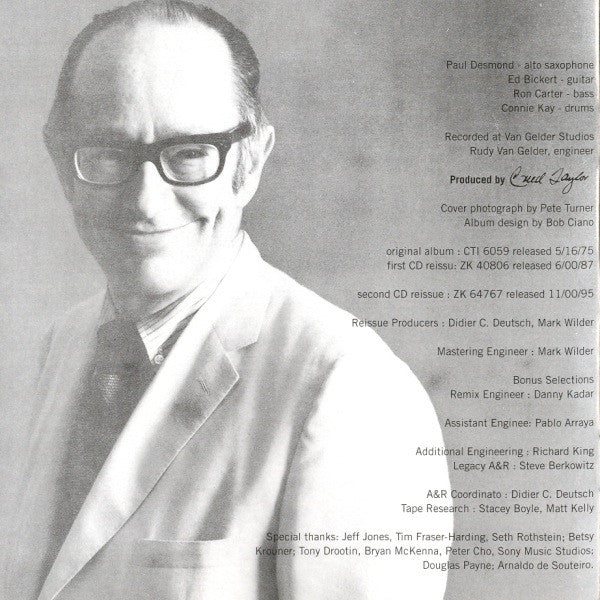 Paul Desmond : Pure Desmond (HDCD, Album, RE)