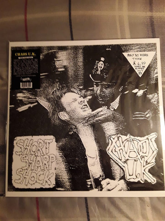 Chaos UK : Short Sharp Shock (LP, RE, Whi)