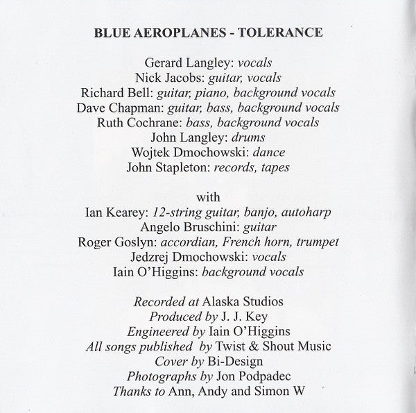 The Blue Aeroplanes : Tolerance / Bop Art (2xCD, Comp)