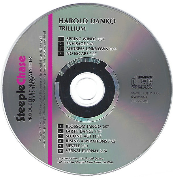 Harold Danko : Trillium (CD, Album)