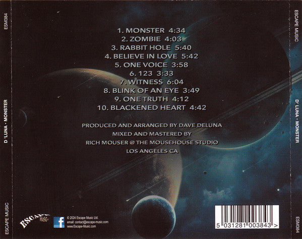 D' Luna (2) : Monster (CD, Album)