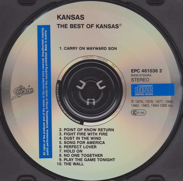 Kansas (2) : The Best Of Kansas (CD, Comp, RE)