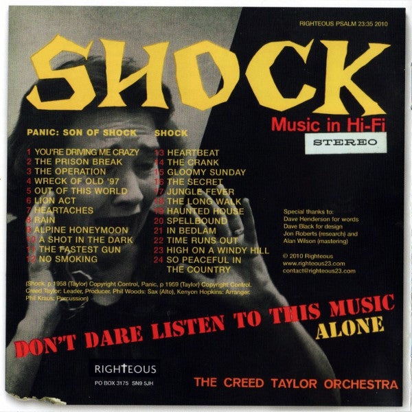 The Creed Taylor Orchestra : Shock And Panic (CD, Comp)