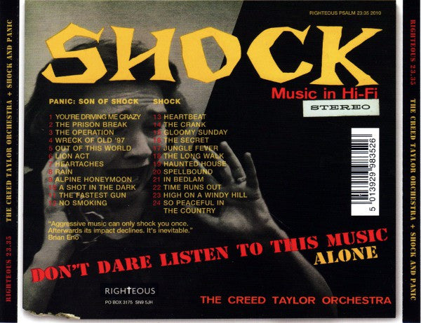 The Creed Taylor Orchestra : Shock And Panic (CD, Comp)