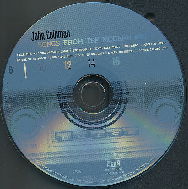 John Coinman : Songs From The Modern West (CD, Album)