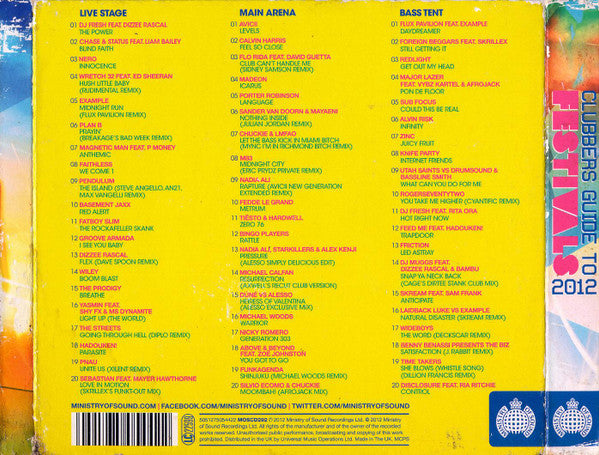 Various : Clubbers Guide To Festivals 2012 (3xCD, Comp, Mixed)