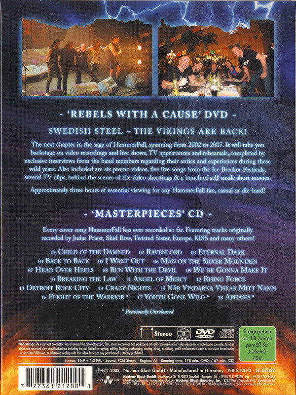 HammerFall : Rebels With A Cause (Unruly, Unrestrained, Uninhibited) (DVD-V, PAL + CD, Comp + Ltd, Dig)