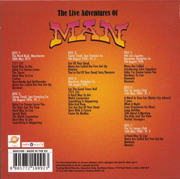 Man : The Live Adventures Of (7xCD, Album)