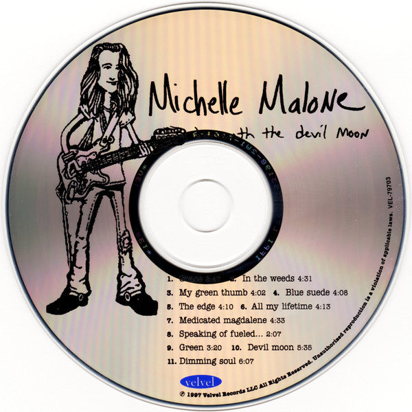 Michelle Malone : Beneath The Devil Moon (CD, Album, Dig)