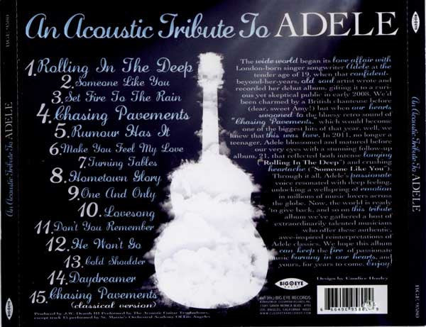 The Acoustic Guitar Troubadours : An Acoustic Tribute To Adele (CD, Album)