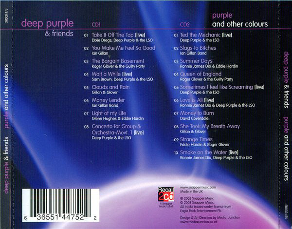 Various : Deep Purple & Friends - Purple And Other Colours (2xCD, Comp)