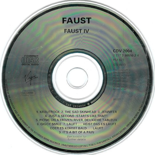 Faust : Faust IV (CD, Album, RE)