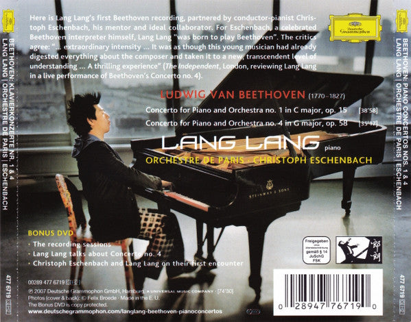 Lang Lang, Beethoven*, Orchestre De Paris, Eschenbach* : Beethoven: Piano Concertos Nos. 1 & 4 (CD, Album + DVD-V, Copy Prot., NTSC)