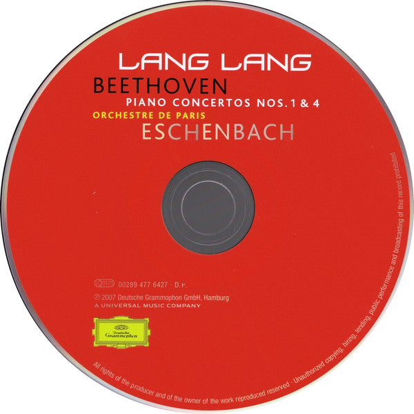 Lang Lang, Beethoven*, Orchestre De Paris, Eschenbach* : Beethoven: Piano Concertos Nos. 1 & 4 (CD, Album + DVD-V, Copy Prot., NTSC)