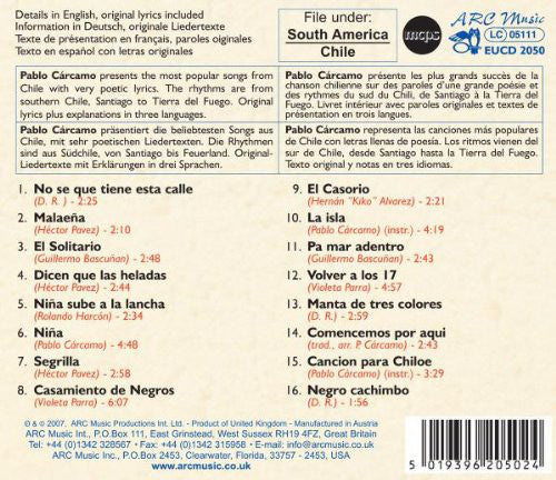 Pablo Cárcamo Featuring Alfredo Fernando : Best Of Chile (CD, Album)