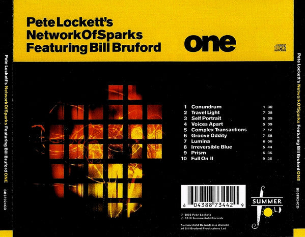 Peter Lockett 's Network Of Sparks Featuring Bill Bruford : One (CD, Album, RE)