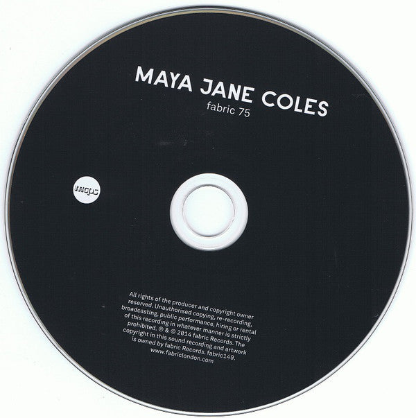 Maya Jane Coles : Fabric 75 (CD, Mixed)