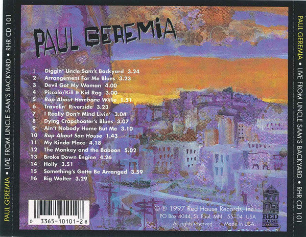 Paul Geremia : Live From Uncle Sam's Backyard (CD, Album)