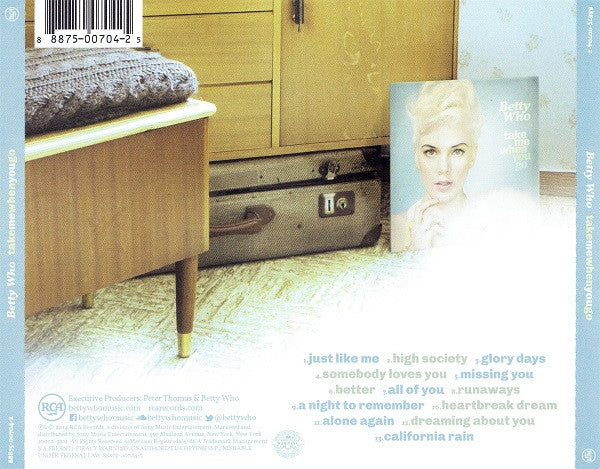 Betty Who : Take Me When You Go (CD, Album)