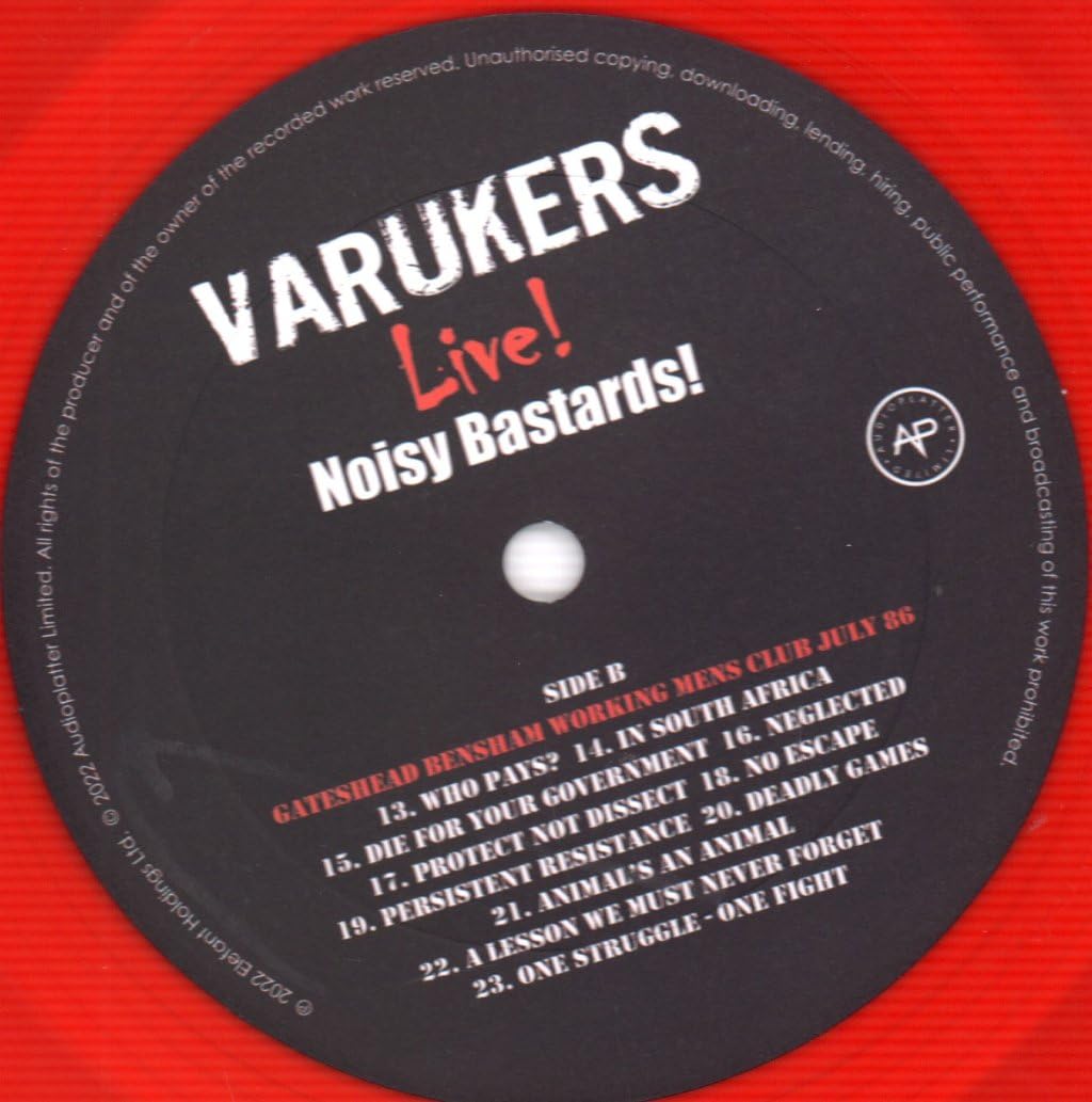 Varukers Noisy Bastards (Red Vinyl) Vinyl