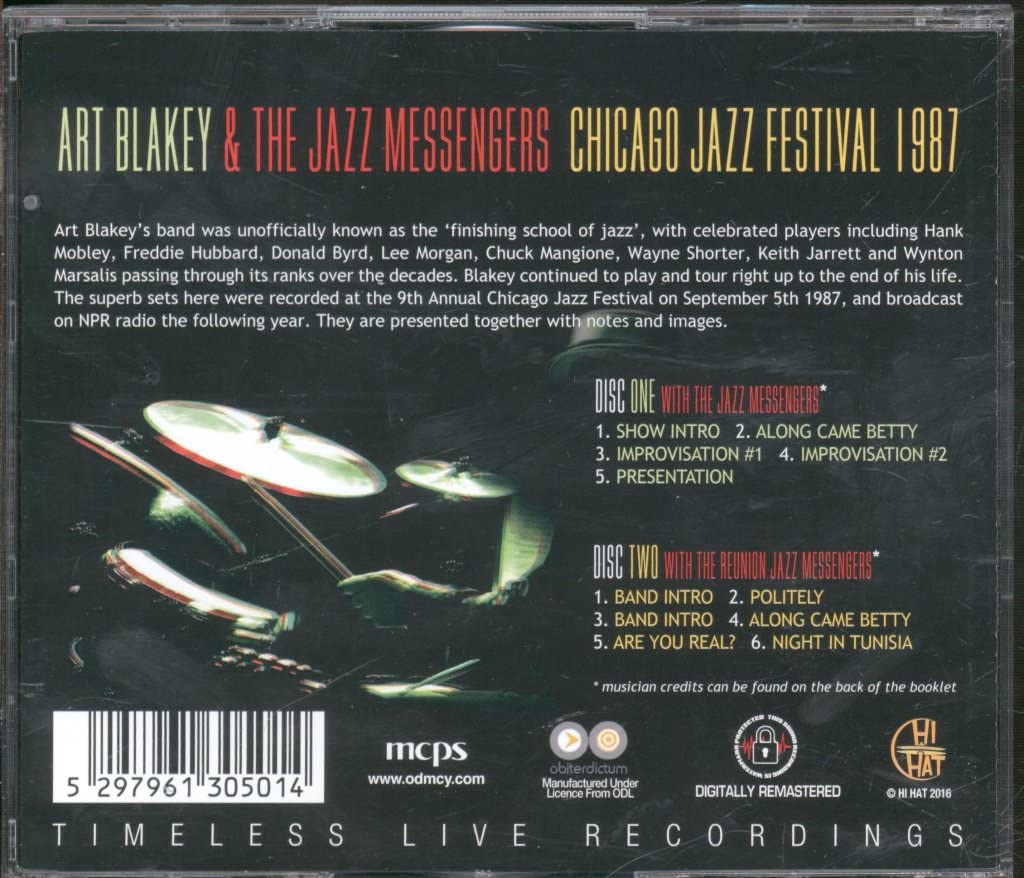 Art Blakey and The Jazz Messengers Chicago Jazz Festival 1987 CD