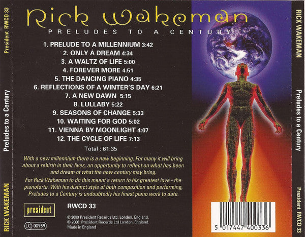 Rick Wakeman : Preludes To A Century (CD, Album)