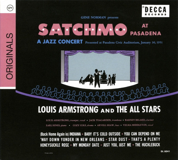 Louis Armstrong And His All-Stars : Satchmo At Pasadena (CD, Album, RE, RM, Dig)