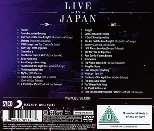 Il Divo : A Musical Affair - Live In Japan (CD, Album + DVD-V, NTSC)