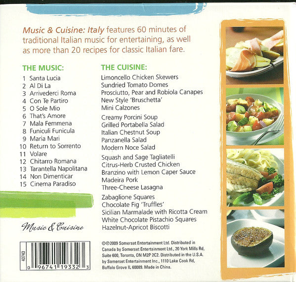 Various : Italy Music & Cuisine For Dinner With A Theme (CD, Album)