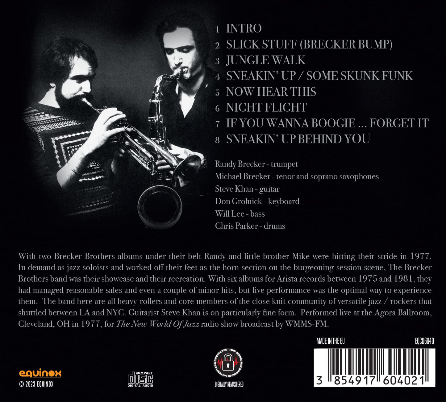 The Brecker Brothers Live In Cleveland 1977 CD