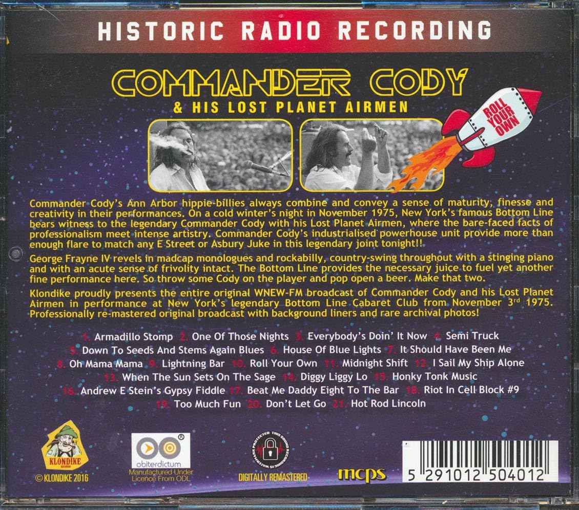 Commander Cody & His Lost Planet Airmen Roll Your Own CD