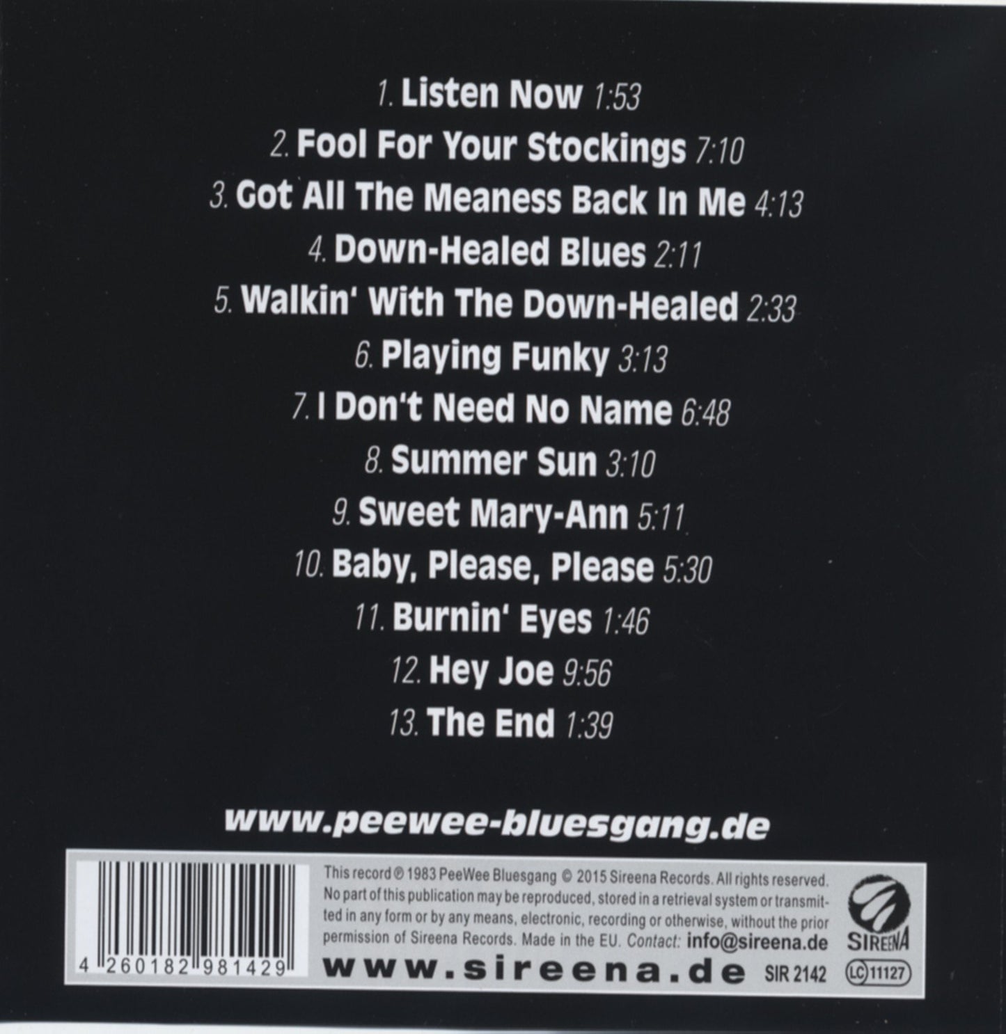 Pee Wee Bluesgang Absolutely Live CD