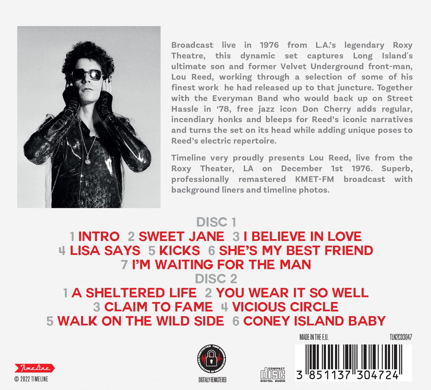 Lou Reed Live 76 CD