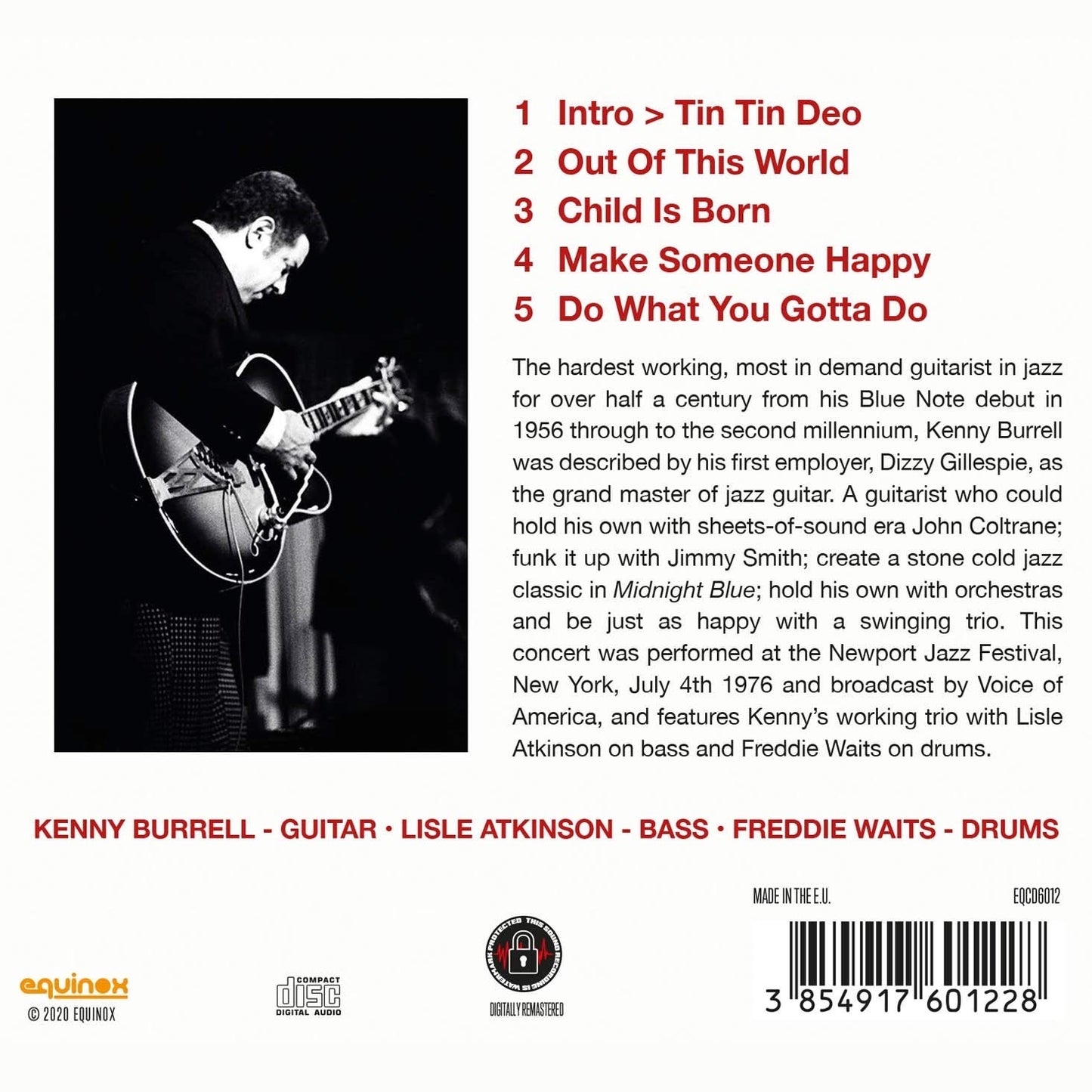 Kenny Burrell Trio Newport Jazz Festival 1976 CD