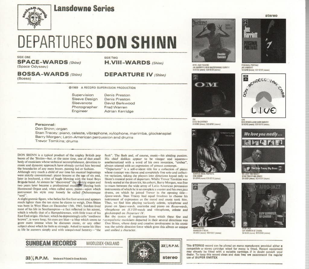 Don Shinn Departures CD