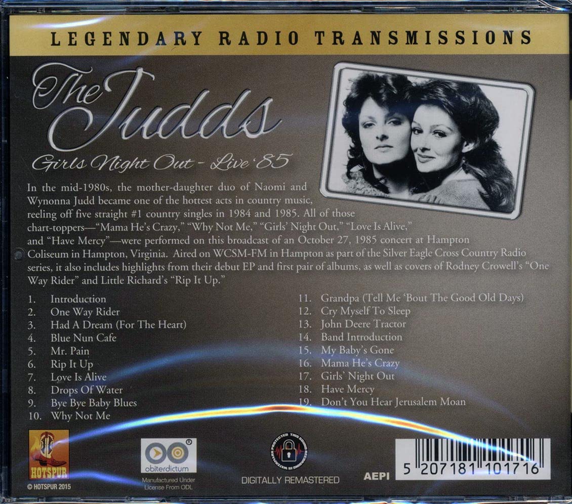 The Judds Girls Night Out..Live CD