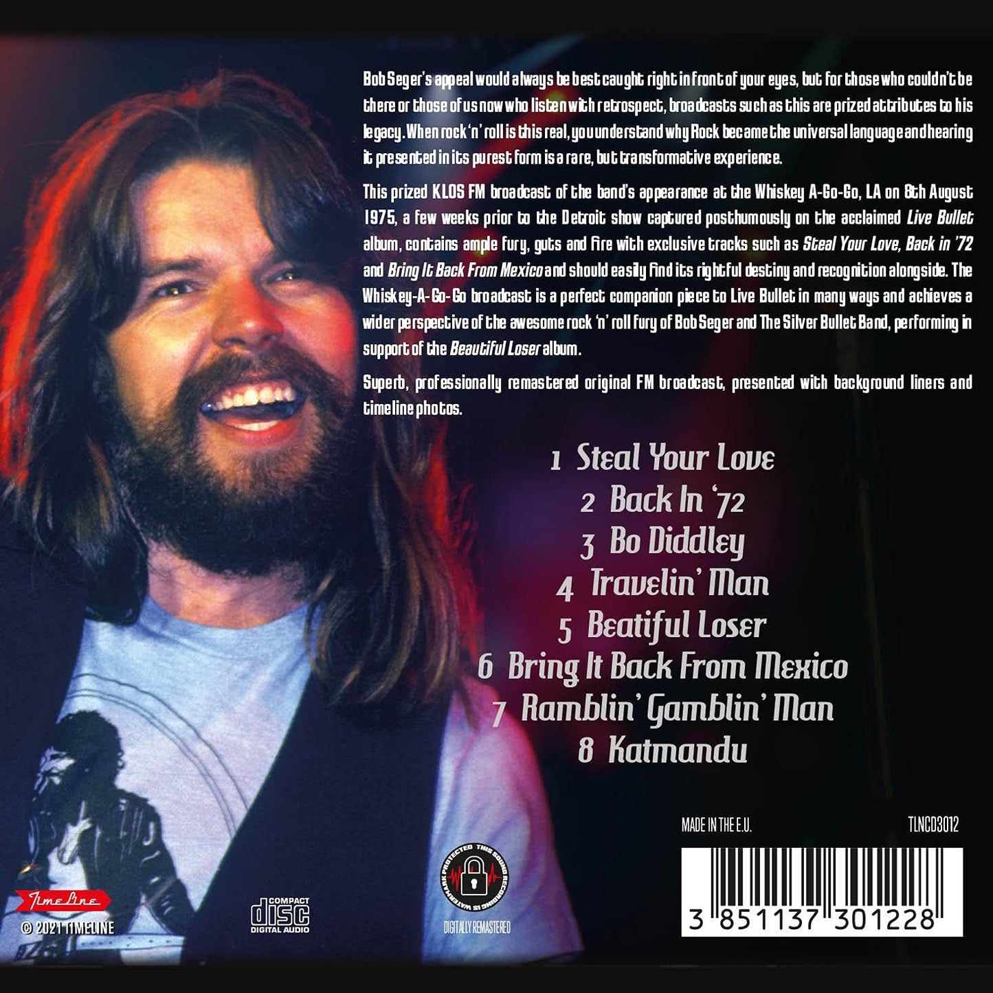 Bob Seger & The Silver Bullet Band Whiskey A-Go-Go '75 CD