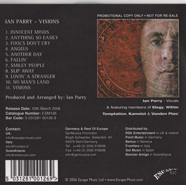 Ian Parry : Visions (CD, Album, Promo)