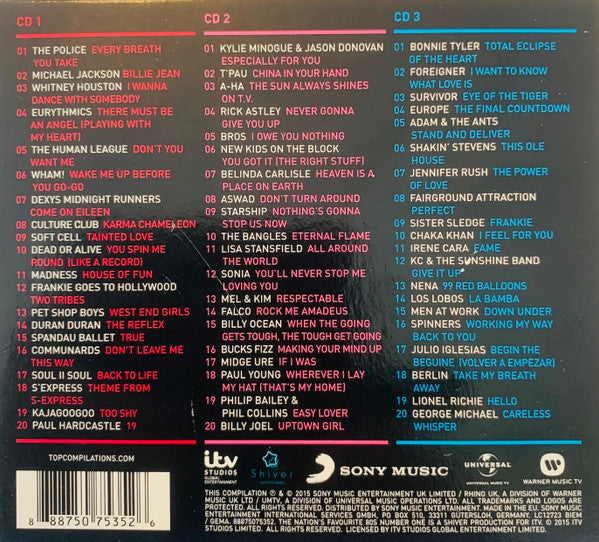 Various : The Nation's Favourite 80s Number Ones (3xCD, Comp, Tri)