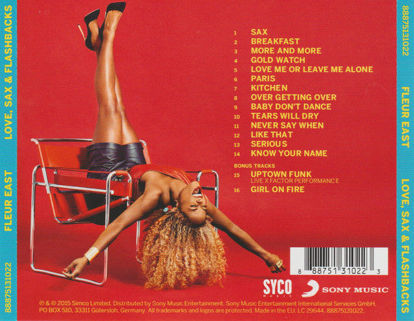 Fleur East : Love, Sax & Flashbacks (CD, Album, Dlx)