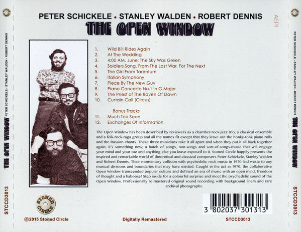 The Open Window, Peter Schickele - Stanley Walden - Robert Dennis : The Open Window (CD, Album, RE, RM)