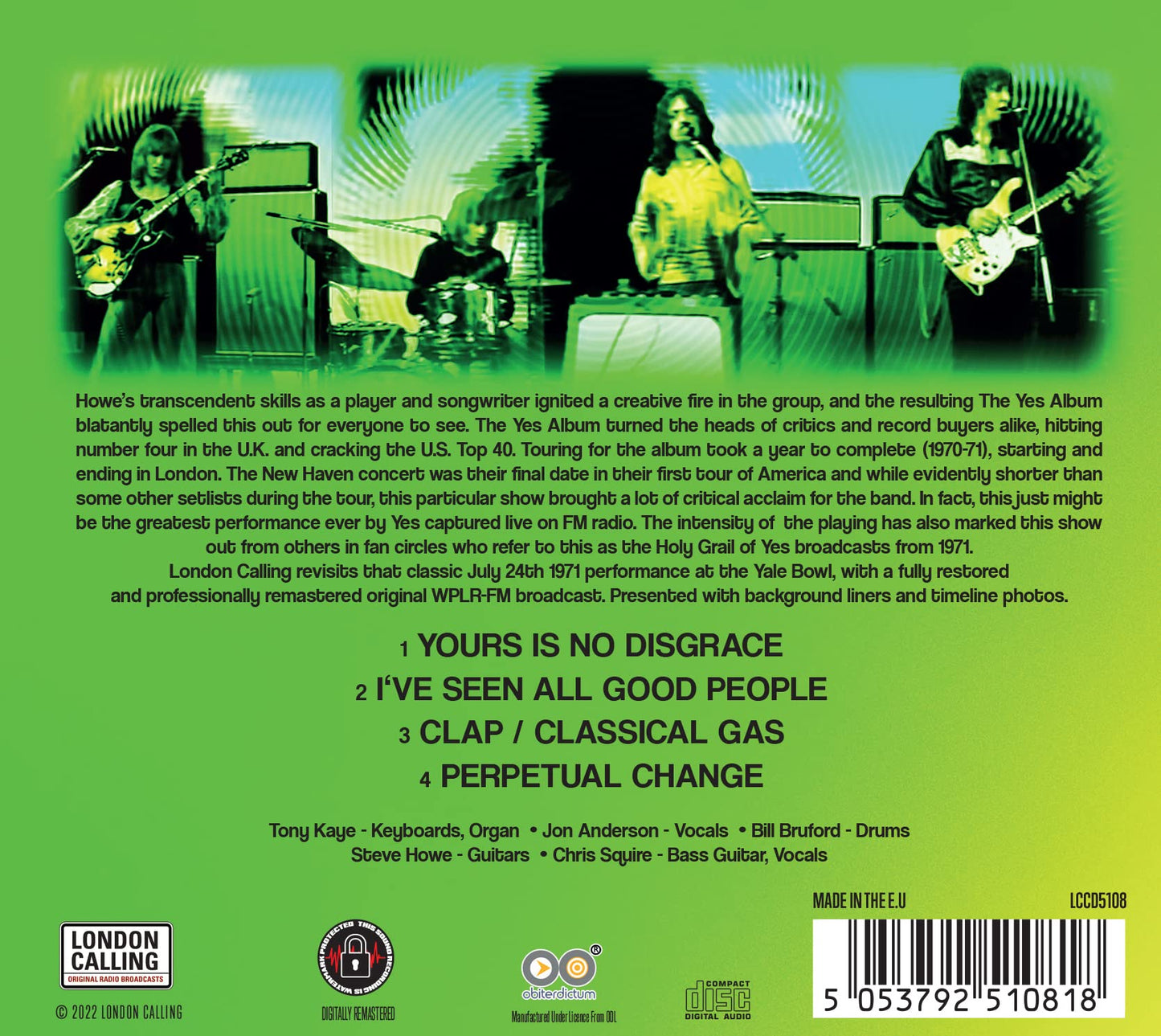 Yes Live... USA '71 CD