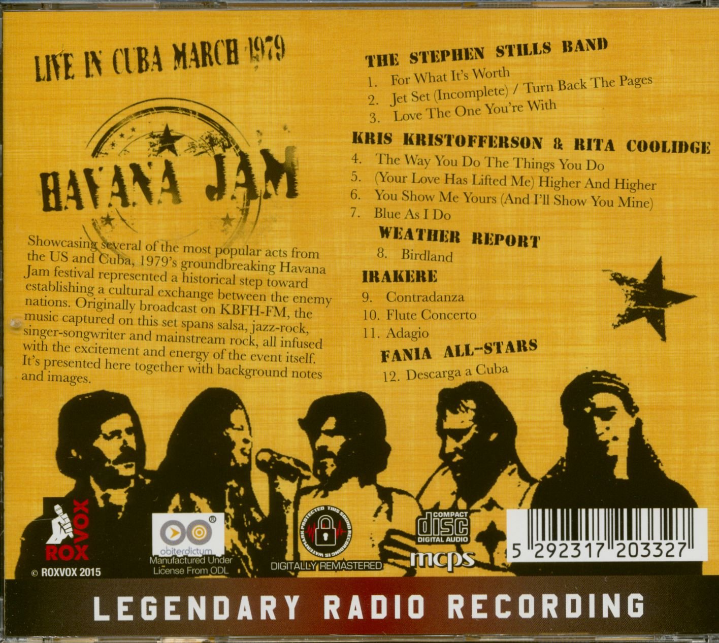 Various - Havana Jam ( Stephen Stills and Kris Kristofferson) Havana Jam: Live In Cuba March 1979 CD Various- Havana Jam ( Stephen Stills and Kris Kristofferson)