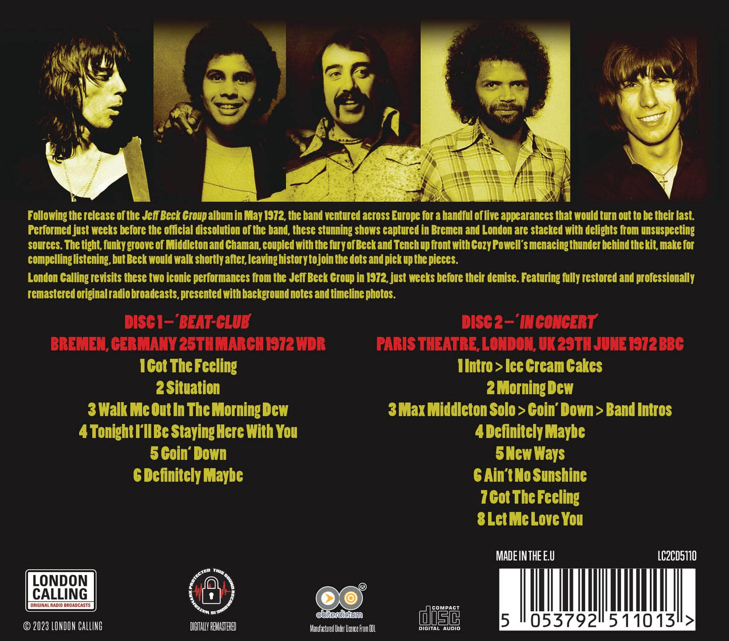 Jeff Beck Group Live 1972 CD