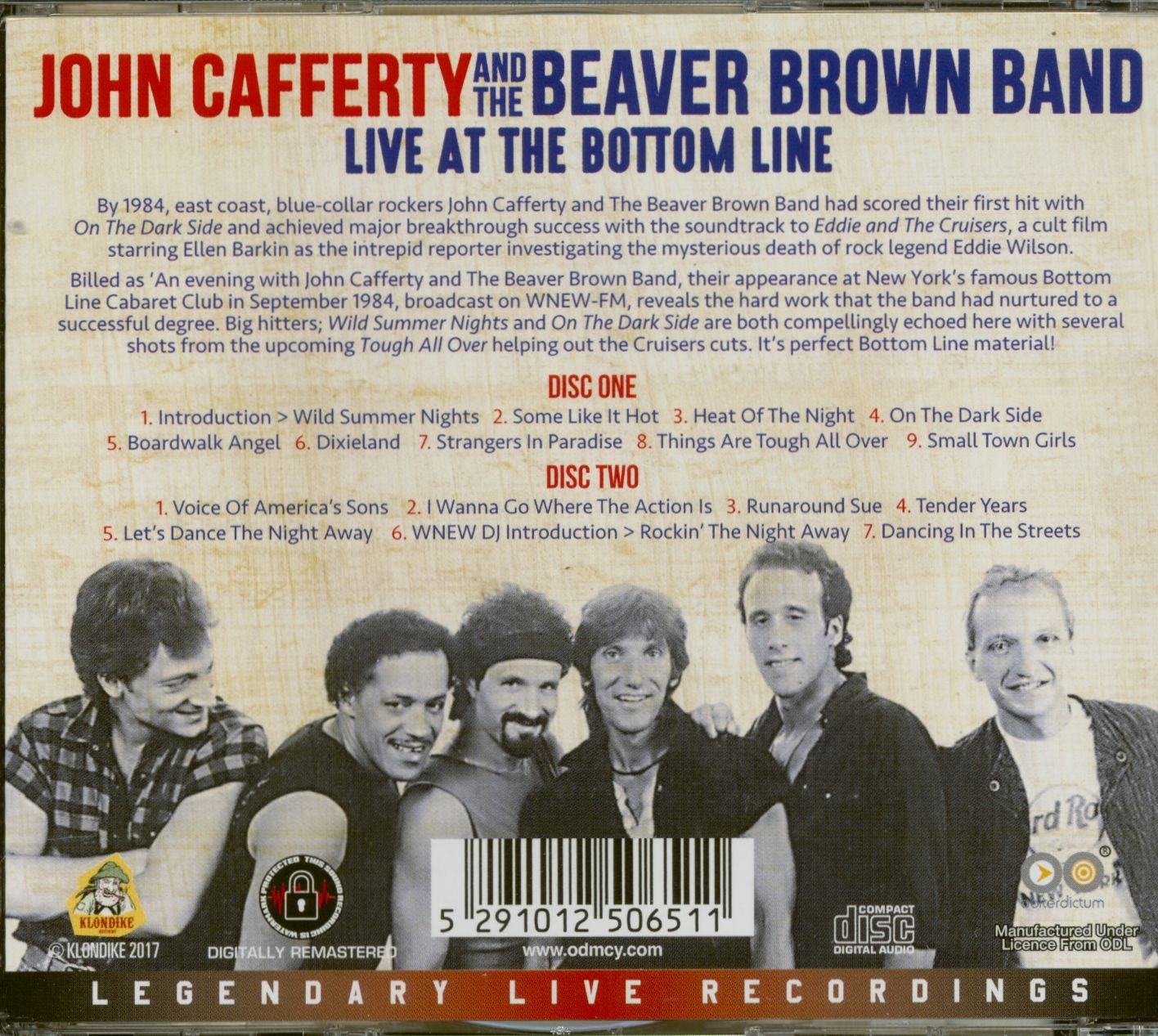 John Cafferty & The Beaver Brown Band Live at the Bottom Line CD