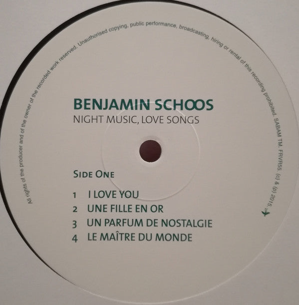 Benjamin Schoos : Night Music, Love Songs (LP, Album)